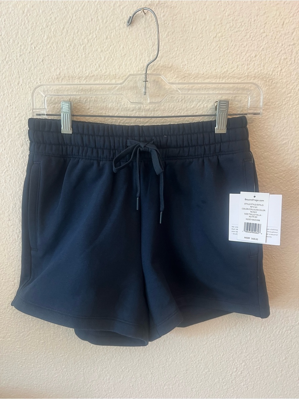 Beyond Yoga Navy Blue Drawstring Athletic Shorts
